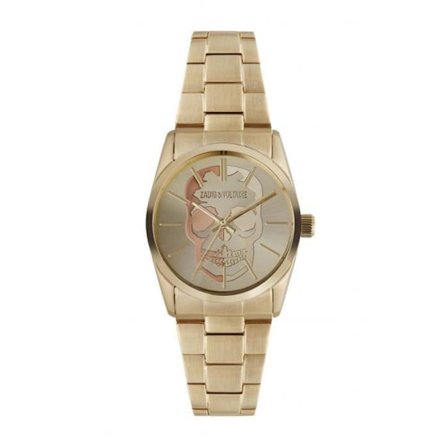 Zadig & Voltaire Unisex Klocka med Kvarts Guldskiva 36 mm och Guldarmband i Stål ZVT002