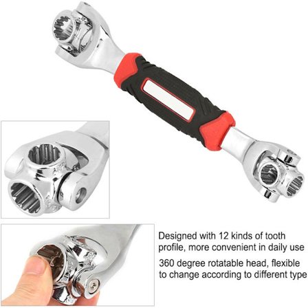 8-i-1 multifunktionell 360 graders husuttagssats skiftnyckelverktygssats