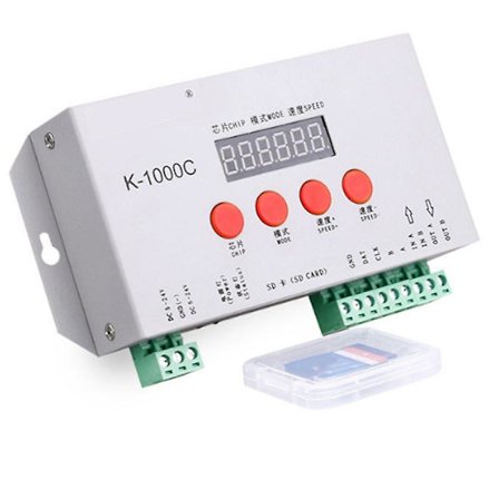 K-1000c Controller K1000c Ws2812b Ws2811 Apa102 T1000s Ws2813 Led 2048 Pixel Program Controller Dc5-24v
