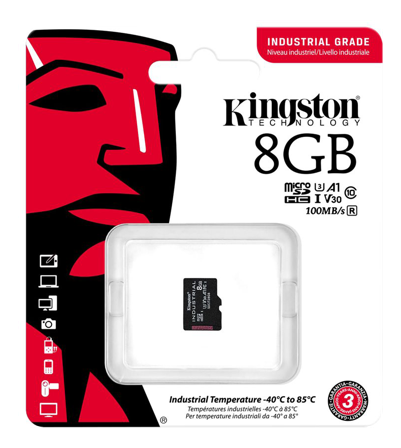 Kingston Industrial - flashminnekort - 8 GB - microSDHC UHS-I
