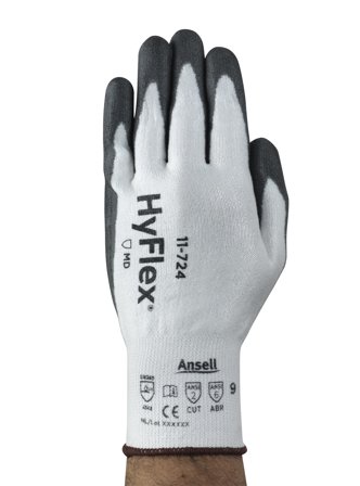 Ansell HyFlex 11-724 Viiltosuojakäsine vuoraamaton, PU-pinnoite 11, Vaatteet