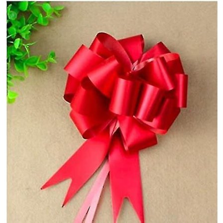 Pakke med 2 Store 50mm Røde Trækbuer Dekorationer Bånd