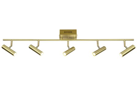 Aneta Lighting ARTIC takspot rett 5-lys, matt messing, 5 x 6W LED