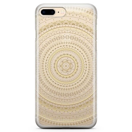 Bjornberry iPhone 7 Plus TPU Skal - Guld Mandala