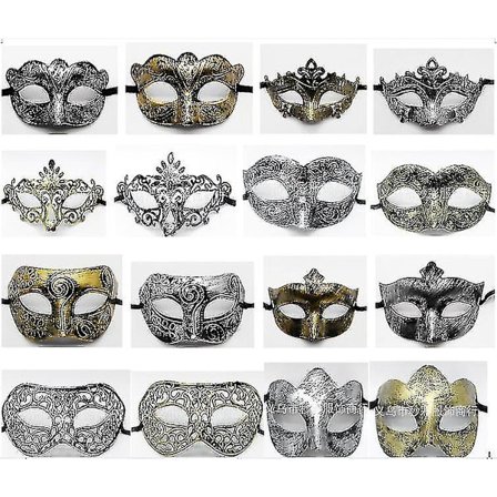 32 stk Mardi Gras-masker Maskerademaske Vintage Antik Maske med Gull Sølv Sl