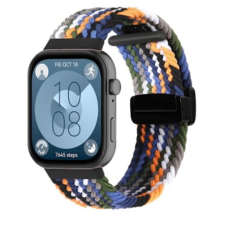 Flätat armband för HUAWEI Watch Fit 4 Pro-rem Magnetisk nylon Solo Loop Armband för Smartwatch Huawei Watch Fit 4/3-remmar