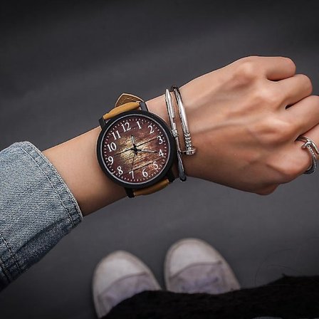 Fashion Damklocka med Stor Urtavla