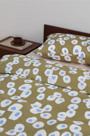 Jotex - Dynetrekksett Enkeltseng Økologisk Kakigrønn - OVO - Kjøp Enkeltseng hos Jotex