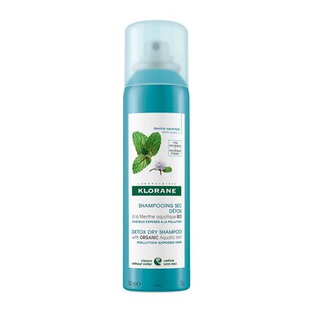 Klorane Menta Acquatica Shampoo Secco Detox alla BIO 150ml - Shampoo Secco