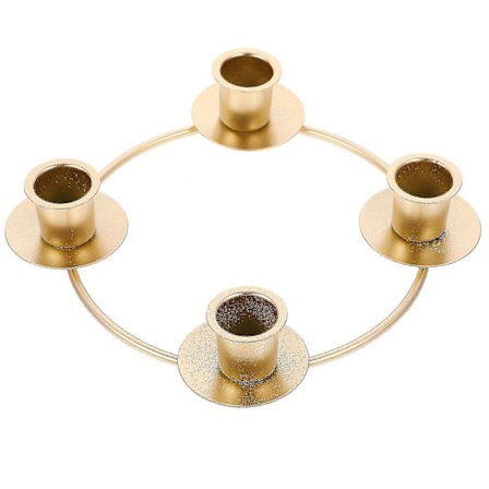 Adventsstake Krans Jern Lysestake Ringformet Lysestake Adventsstake