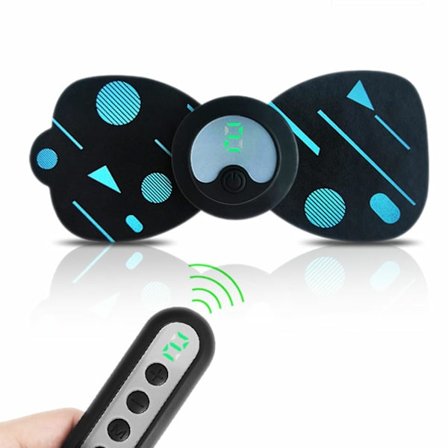 Kannettava langaton hierontapala, ladattava kivunlievityshierontalaite, sähköinen lihasstimulaatiolaastari, 6 tilaa, 9 intensiteettitasoa selälle, 