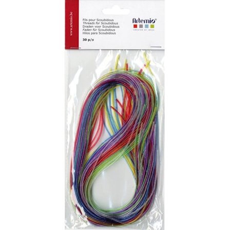 30 GLITTRANDE FILS FÖR SCOUBIDOUS - 80 CM