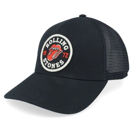 American Needle - Svart trucker Keps - Rolling Stones Valin Black A-Frame Adjustable @ Hatstore