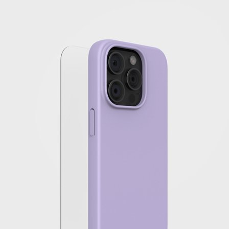Plant-Based Lilac Phone Case, Screen Protection, Charging Cable Bundle, iPhone 15 Pro Max