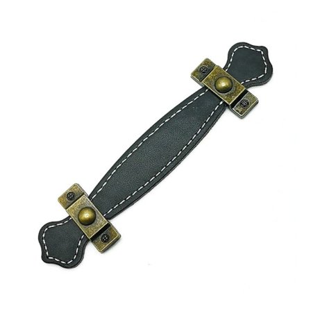 Sinklegering Skinnhåndtak Skinnbokshåndtak SORT 96MM 96MM