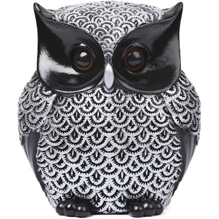 Ugledekor Hjemmeinnredning Aksent Hylle Uglestatue Liten Dekorativ Gjenstand Hjemmeinnredning Ugleornament for Hjem, Kontor, Gave til Ugleelskere Sølv