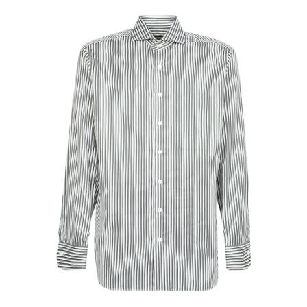 Lardini, Lardini striped print shirt Wit, Heren, Maat:L