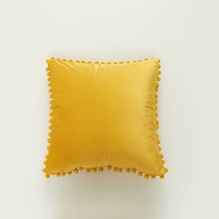 Örngott Pompoms Edges Ultra Soft Velvet Cover Soffa Soffa Svankkuddar Case