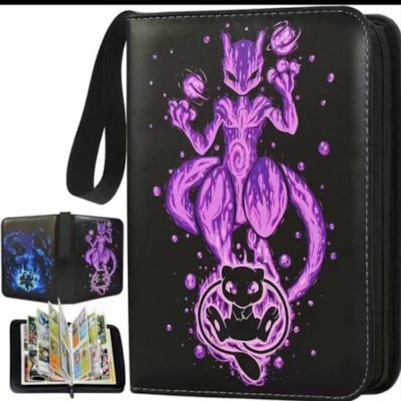 4-rings samlekortperm med 400 lommer Pokémon-kortmappe med 50 avtagbare lommer Glidelås Samlekortveske for kortalbum Sti