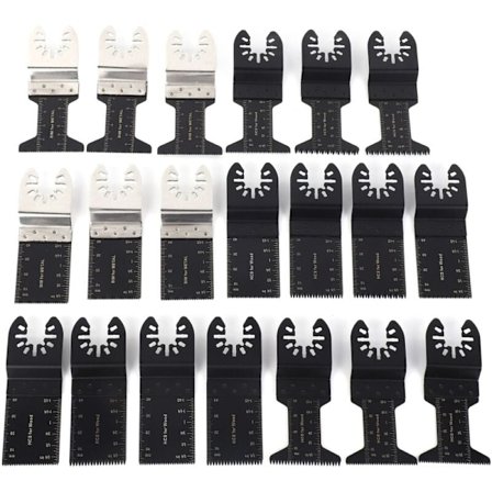 20 stk høytytende oscillerende sagblad med hurtigutløser for multiverktøy for tre, metall og plast