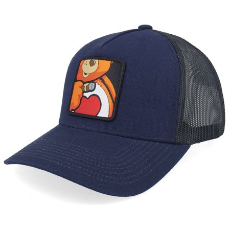 BOOM - Blau trucker Cap - Teddy The Don Patch Canvas Navy/Black A-frame Trucker @ Hatstore