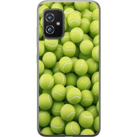 Yhteensopiva Puhelinkuori Asus Asus Zenfone 8 Vihreiden tennispallojen kuvio korkealla tarkkuudella, urheilullinen motiivi toistettavalla tekstuurilla