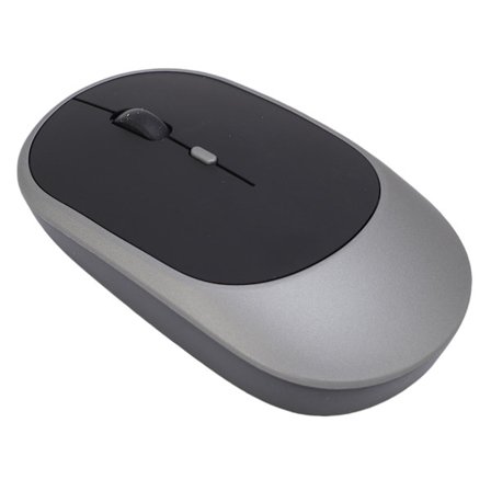 Trådløs Bluetooth Mus, Genopladelig Støjsvag Ergonomisk Mus med 3-Niveaus DPI (800/1200/1600) til Bærbar PC og Kontorbrug, Grå