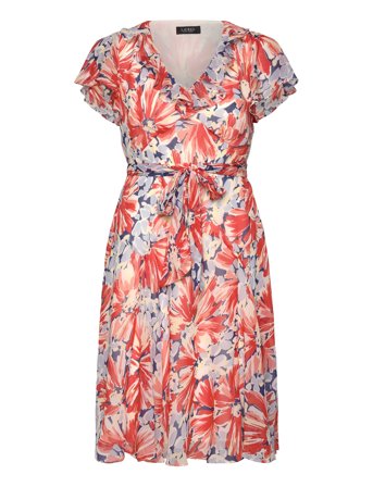 Lauren Ralph Lauren | Floral Georgette Flutter-Sleeve Dress | 34