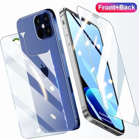 1 sett iPhone 14 Pro Skjermbeskytter foran og bak 0,3 mm Transparent