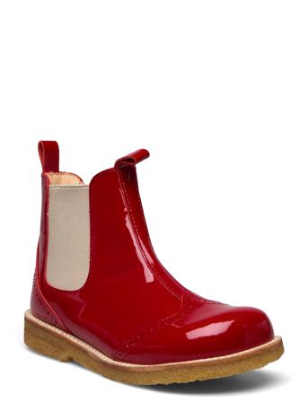 Booties - Flat - With Elastic Red ANGULUS
