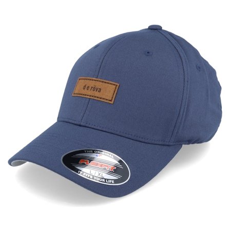 Kränkt! - Bleu flexfit Casquette - De E Röva Patch Navy Flexfit Wooly Combed @ Hatstore
