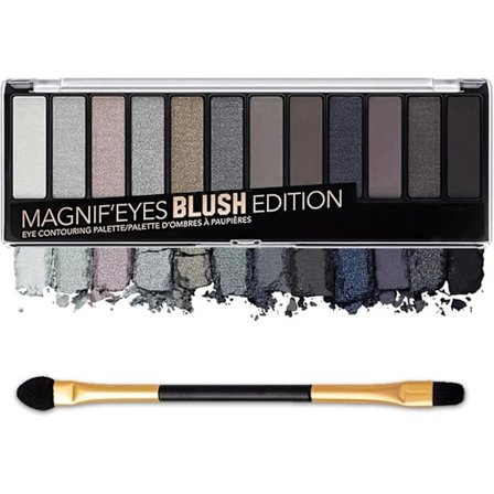 Smokey Øjenskygge Palette 12 Nuancer, Grå Shimmer Sort øjenskygge paletter til kvinder, Professionel, Langtidsholdbar