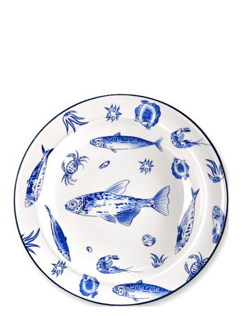 Seafruit Large Bowl Home Tableware Bowls & Serving Dishes Serving Bowls Blue Familianna