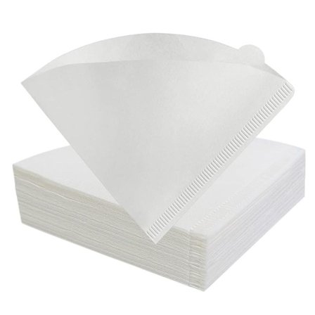 Boks med 2-4 kopper V60 filterkopp kaffe filterpapir V nøytral hvit