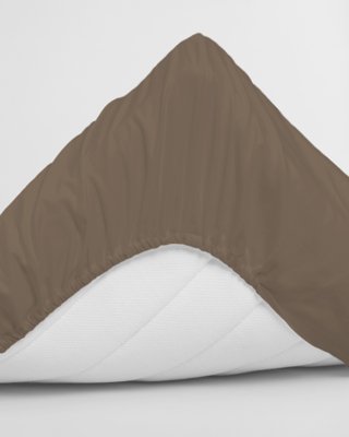 GANT - Satenglaken med strikk til dobbeltseng fra 150x200cm til 200x200cm taupe beige