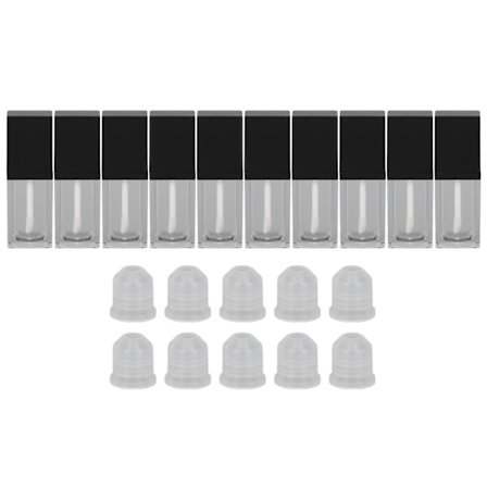 10 stk. Gjenfyllbare tomme lipgloss-tuber for DIY reise-sminke kosmetikk