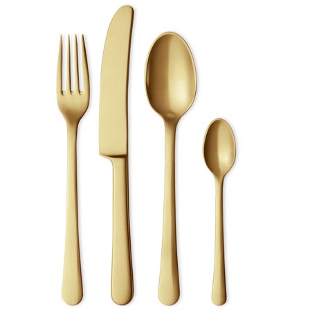Georg jensen bestickset, matt guld, 4 st | Dukning & Servering > Bestick > Bestickset | Bagaren och Kocken