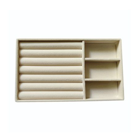 Velvet Smykkeskrin Multi Rum Øreringeholder Stabelbar Displayplade