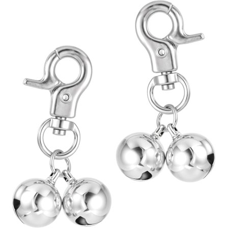 Klokke til hundehalsbånd 2-pak sølv kattehalsbånd klokke med snapclips rustfrit stål klokke halskæde til hunde & katte kæledyrsvedhæng halsbånd charme