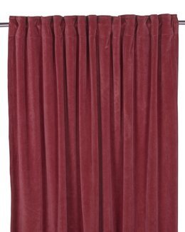 Yhdistelmänauhaverho Esther yksivärinen sametti 135x300 cm 2 kpl Punainen