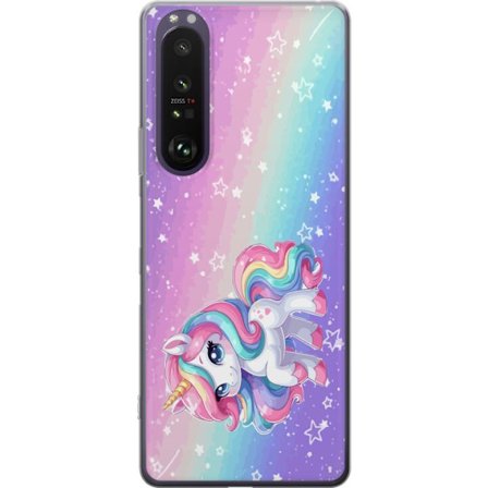 Yhteensopiva Puhelinkuori Sony Xperia 1 III Stitch polaroid-kehyksissä sinisillä pastellisävyillä ja suloisilla ilmeillä kollaaseissa sydämillä