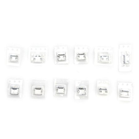 12 stk. Mini USB-kontakt Rustfritt stål Jack Reparasjon Erstatningsadapter Elektrisk Materiell