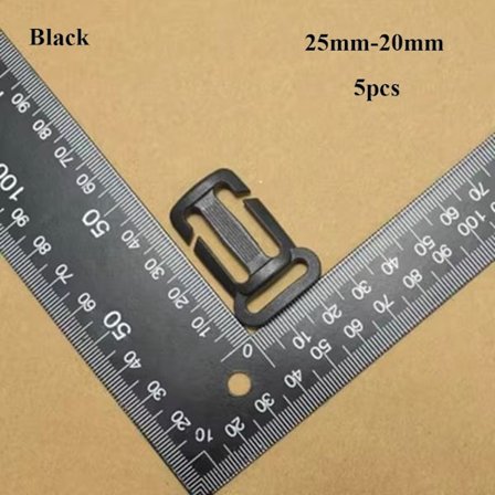 5 stk Tri Glide Slider Ladder Låsespænder SORT 25MM-20MM