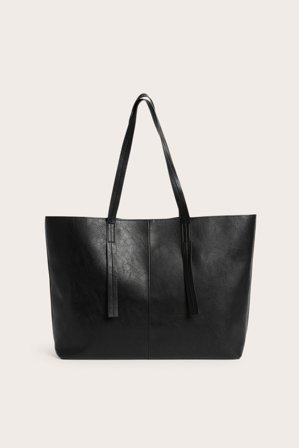 Kappahl | Torba tote z imitacji skóry Czarne ONE SIZE | Czarne