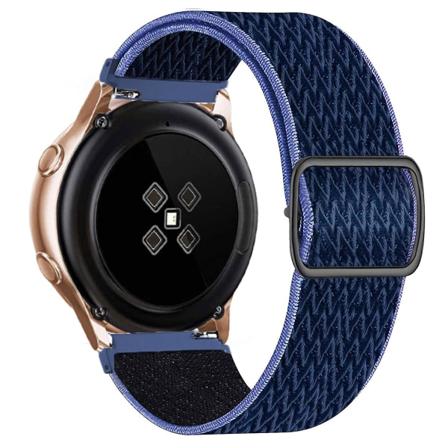20 mm 22 mm bånd for Samsung Galaxy Watch 4/classic/3/5/pro/active 2 Gear S3 Elastisk Nylonløkke Huawei Watch Gt 2 2e 3 Pro Strap 20mm two-color blue