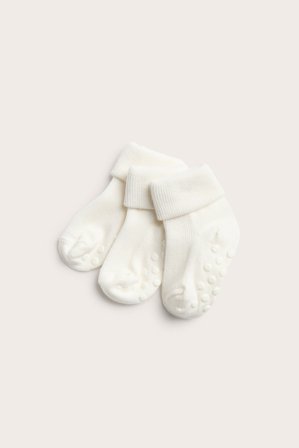 Kappahl | Skarpetki 3-pak, dla niemowląt | Offwhite