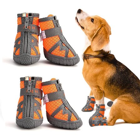 Hundeboots, Siste Pustende Hundesko Med Reflekterende Stropper, Sklisikker Myk Såle