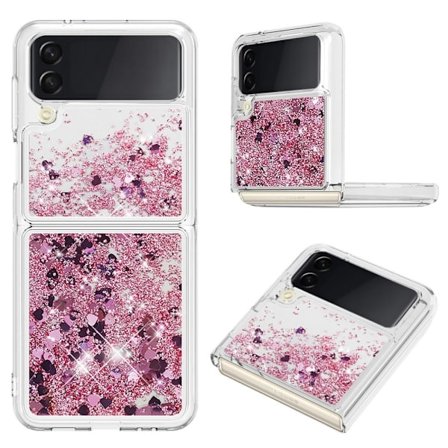 Glitter Bling TPU -kuori Samsung Galaxy Z Flip 4 -ruusukulta