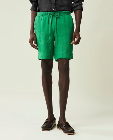 Lexington Casual linen shorts, green
