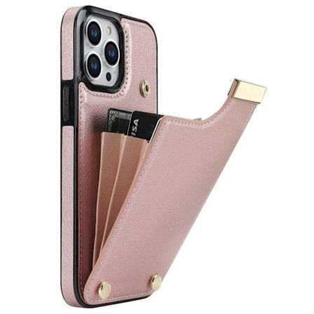 iPhone 15 Pro Max Skal med korthållare - Roséguld